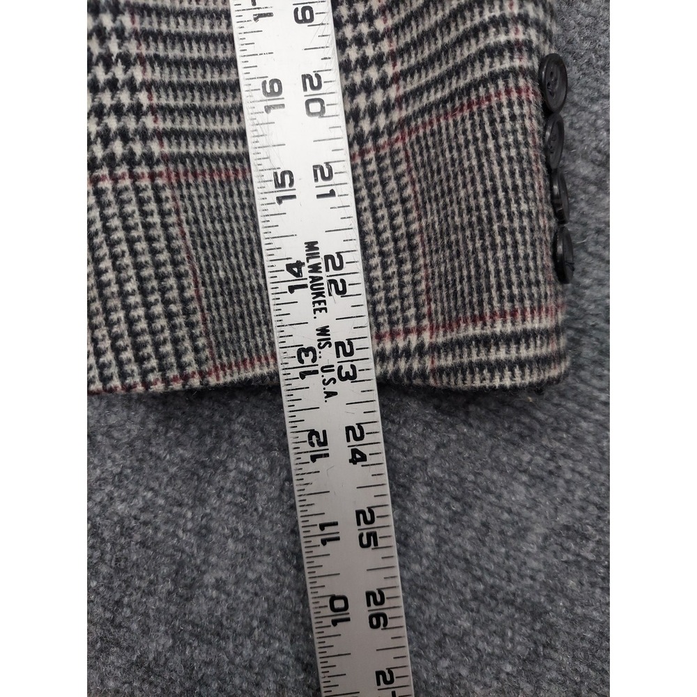 DiBenedetto Camel Hair Blazer Mens 40 Regular Gray Glen Plaid Sportcoat - Picture 11 of 16
